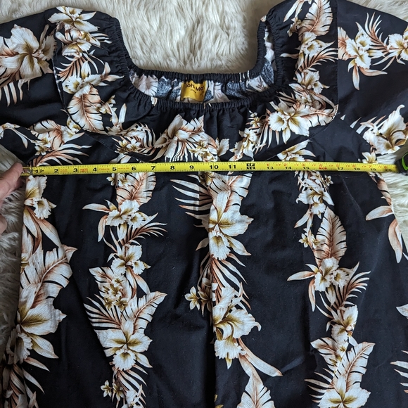 EUC Aloha Moi Hawaiian Tropical Cotton Midi Dress - Picture 9 of 13